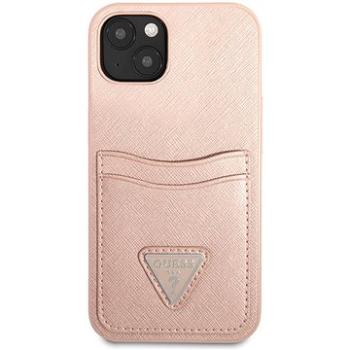 Guess 4G Saffiano Double Card kryt na Apple iPhone 13 Pink (GUHCP13MPSATPP)