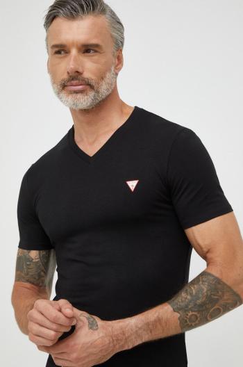 Tričko Guess pánske, čierna farba, jednofarebné