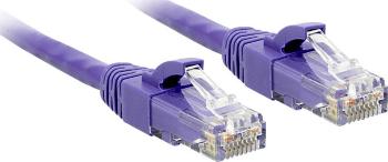 LINDY 48124 RJ45 sieťové káble, prepojovacie káble CAT 6 U/UTP 3.00 m fialová s ochranou 1 ks