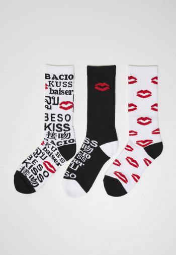 Mr. Tee Kiss Socks 3-Pack black/white/red - 35–38