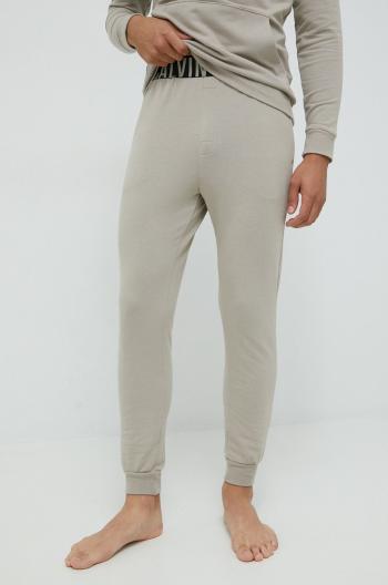Pyžamové nohavice Calvin Klein Underwear pánske, šedá farba, jednofarebná
