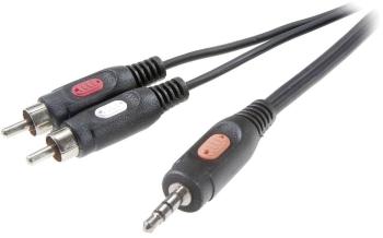 SpeaKa Professional SP-7869792 cinch / jack audio prepojovací kábel [2x cinch zástrčka - 1x jack zástrčka 3,5 mm] 10.00