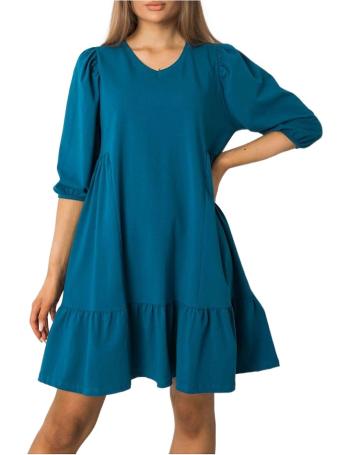 Modré dámske voĺné šaty vel. L/XL