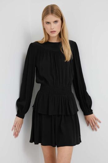 Šaty Pepe Jeans Milenka čierna farba, mini, áčkový strih