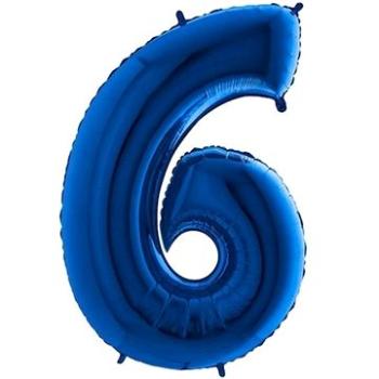 Balón fóliový číslica modrá – blue 102 cm – 6 (8435102305074)