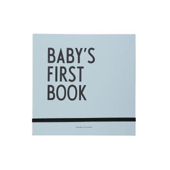 Modrá detská spomienková knižka Design Letters Baby's First Book