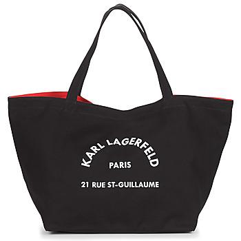 Karl Lagerfeld  Veľká nákupná taška/Nákupná taška RUE ST GUILLAUE CANVAS TOTE  Čierna