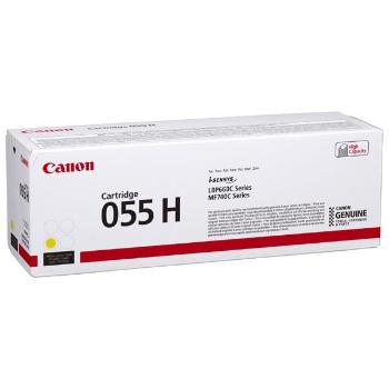 Canon originál toner 055YH, yellow, 5900str., 3017C002, high capacity, Canon MF742Cdw, MF744Cdw, MF746Cx, LBP663Cdw, LBP664Cx, O, žltá