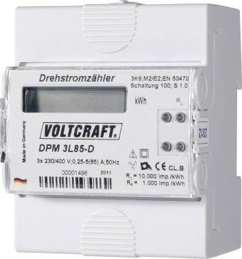 trojfázový elektromer spotreby digitálne/y VOLTCRAFT DPM 3L85-D, N/A