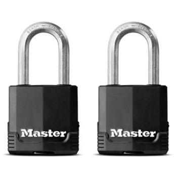 Master Lock – Súprava 2 ks visiacich zámkov z vrstvenej ocele M115EURTLF – Master Lock Excell – 48 m