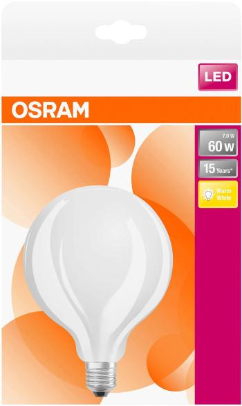 OSRAM 4058075269873 LED  En.trieda 2021 E (A - G) E27 guľatý tvar 6.5 W teplá biela (Ø x d) 124 mm x 168 mm  1 ks