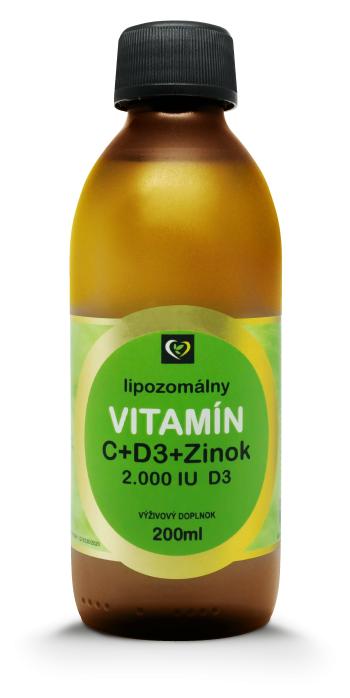 Zdravý Svet Lipozomálny vitamín C + D3 + zinok 200 ml