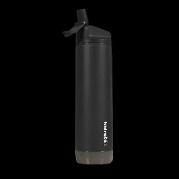 HidrateSpark Nerezová inteligentná fľaša so slamkou čierna 620 ml