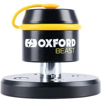OXFORD zámok s integrovanou podlahovou kotvou BEAST FLOOR LOCK, (čierna/žltá) (LK115)