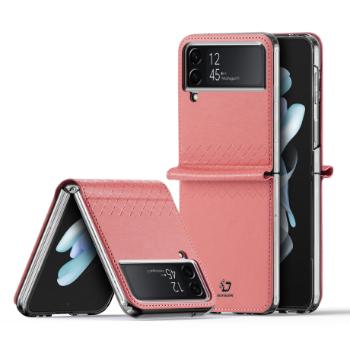 Dux Ducis Bril kožené puzdro na Samsung Galaxy Z Flip 4, ružové