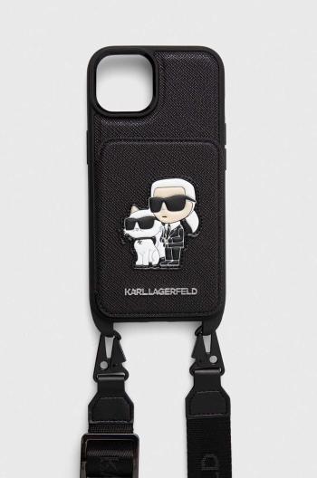 Puzdro na mobil Karl Lagerfeld iPhone 14 6.1" čierna farba