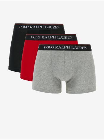 Boxerky pre mužov POLO Ralph Lauren - čierna, červená, sivá
