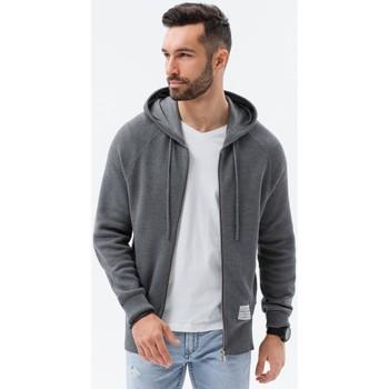 Ombre  Vesty bez rukávov/Cardigany Pánsky sveter na zips - grafitová E186  viacfarebny