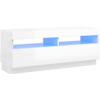 SHUMEE s LED osvetlením biely s vysokým leskom 100 × 35 × 40 cm (804460)