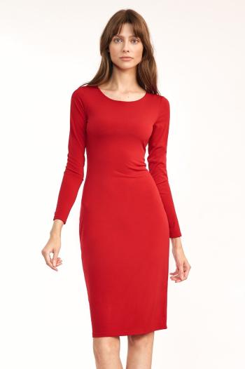 Červené midi šaty S192
