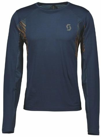 Scott Trail Run LS Mens Midnight Blue/Copper Orange L Bežecké tričko s dlhým rukávom