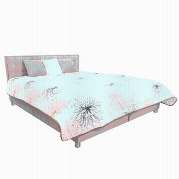 Manželská posteľ, svetlohnedá/vzor, 180x200, BORI P2, poškodený tovar