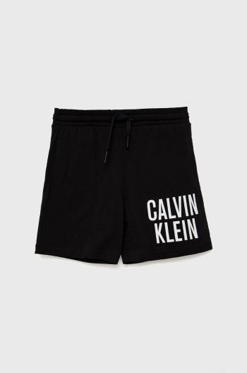 Detské plážové šortky Calvin Klein Jeans čierna farba