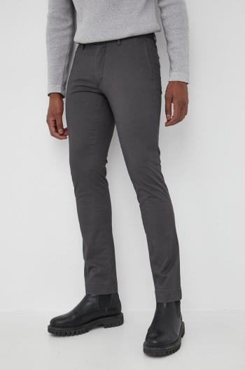 Nohavice Polo Ralph Lauren pánske, šedá farba, strih chinos