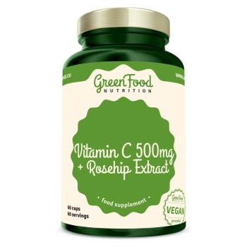 GREENFOOD NUTRITION Vitamín C 500 + extrakt zo šípok 60 kapsúl
