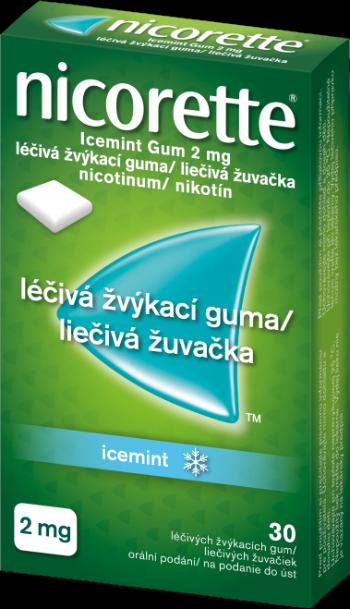 NICORETTE Icemint Gum 2mg liečivé žuvačky 30 ks