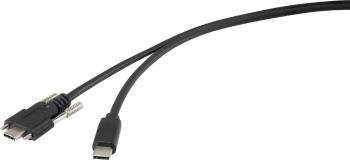 Renkforce #####USB-Kabel #####USB 3.2 Gen1 (USB 3.0 / USB 3.1 Gen1) #####USB-C™ Stecker, #####USB-C™ Stecker 1.00 m čier