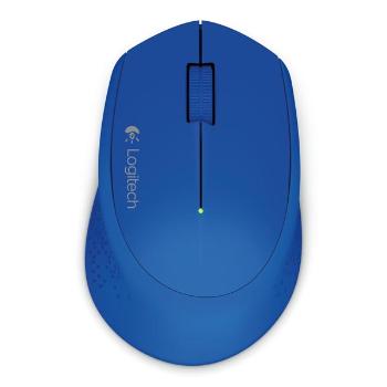 Logitech Myš M280, 1000DPI, 2.4 [GHz], optická, 3tl., bezdrôtová, modrá, 1 ks AA, ergonomická, pravoruká