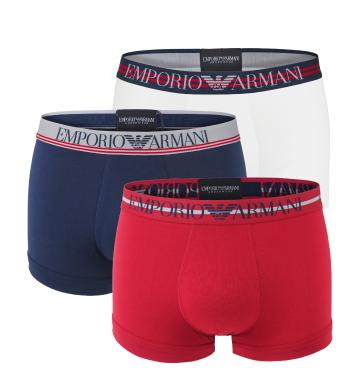 EMPORIO ARMANI - boxerky 3PACK stretch stretch cotton fashion ciliegia colore - limited edition-M (81-85 cm)