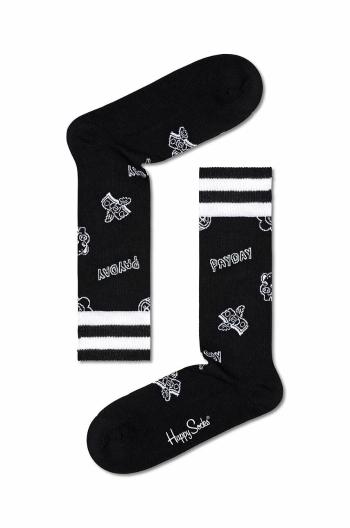 Ponožky Happy Socks Black Payday Crew čierna farba