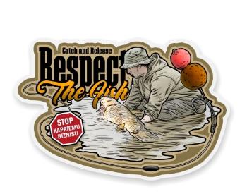 4anglersdesign samolepka 52 catch and release respect the fish sk