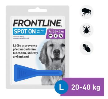 FRONTLINE Spot-on dog pipeta proti kliešťom a blchám pre psy L 2,68ml