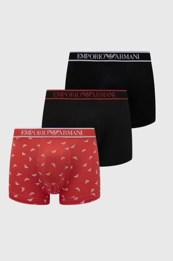 Boxerky Emporio Armani Underwear 3-pak pánske, červená farba