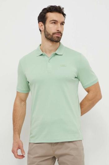 Bavlnené polo tričko Calvin Klein zelená farba, jednofarebné, K10K111657