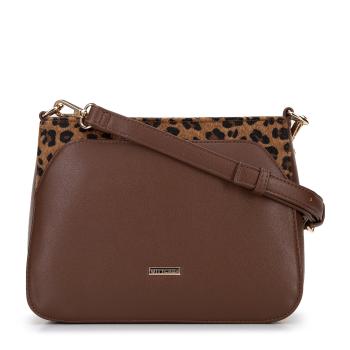 Dámska crossbody kabelka Wittchen s ozdobnou vložkou vo zvieracom vzore 95-2Y-532-4