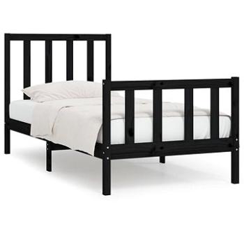 Rám postele čierny masívne drevo 90 × 190 cm Single, 3105194