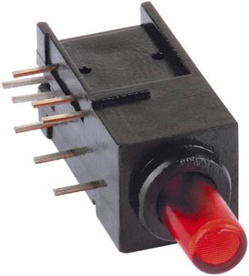 Mentor R-R tlačidlový spínač 60 V DC/AC 0.5 A 2x zap/zap s aretáciou červená   1 ks