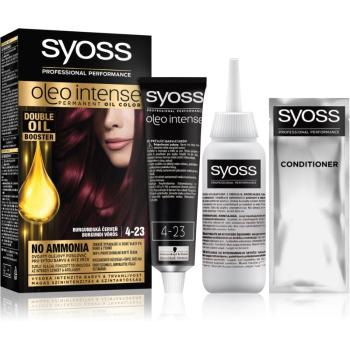 Syoss Oleo Intense permanentná farba na vlasy s olejom odtieň 4-23 Burgundy Red 1 ks