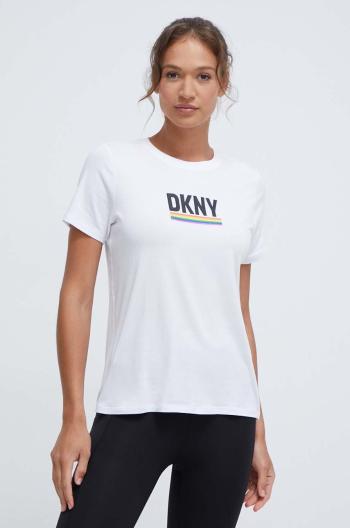 Tričko Dkny dámsky, biela farba, DP3T9659