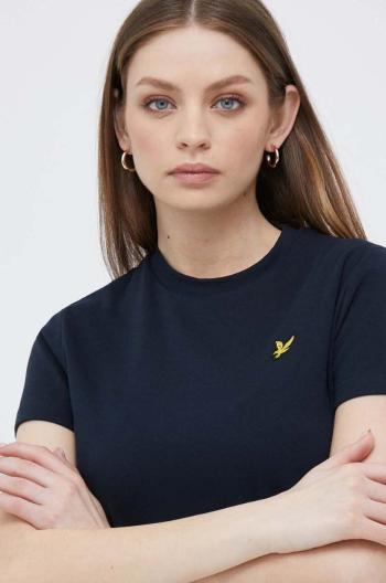 Tričko Lyle & Scott dámsky, tmavomodrá farba