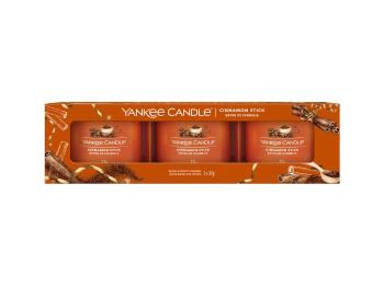 Yankee Candle Sada votívnych sviečok v skle Cinnamon Stick 3 x 37 g