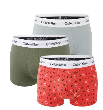 Calvin Klein - boxerky 3PACK cotton stretch logo red - limitovaná edícia-M (81-86 cm)