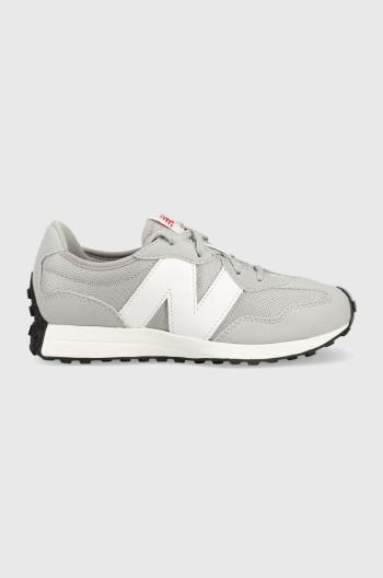 Detské tenisky New Balance GS327CGW šedá farba