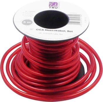 TRU COMPONENTS 1568965 ukostrovací kábel  1 x 2.50 mm² červená 5 m