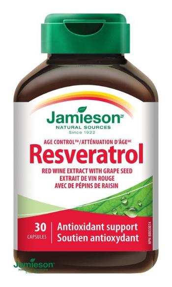 Jamieson Resveratrol 50 mg extrakt z červeného vína 30 cps.