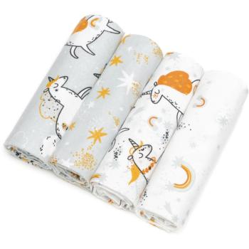 T-Tomi Cloth Diapers Unicorns látkové plienky 76x76 cm 4 ks